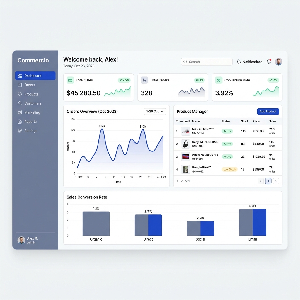 iHut.Shop SaaS Dashboard Preview